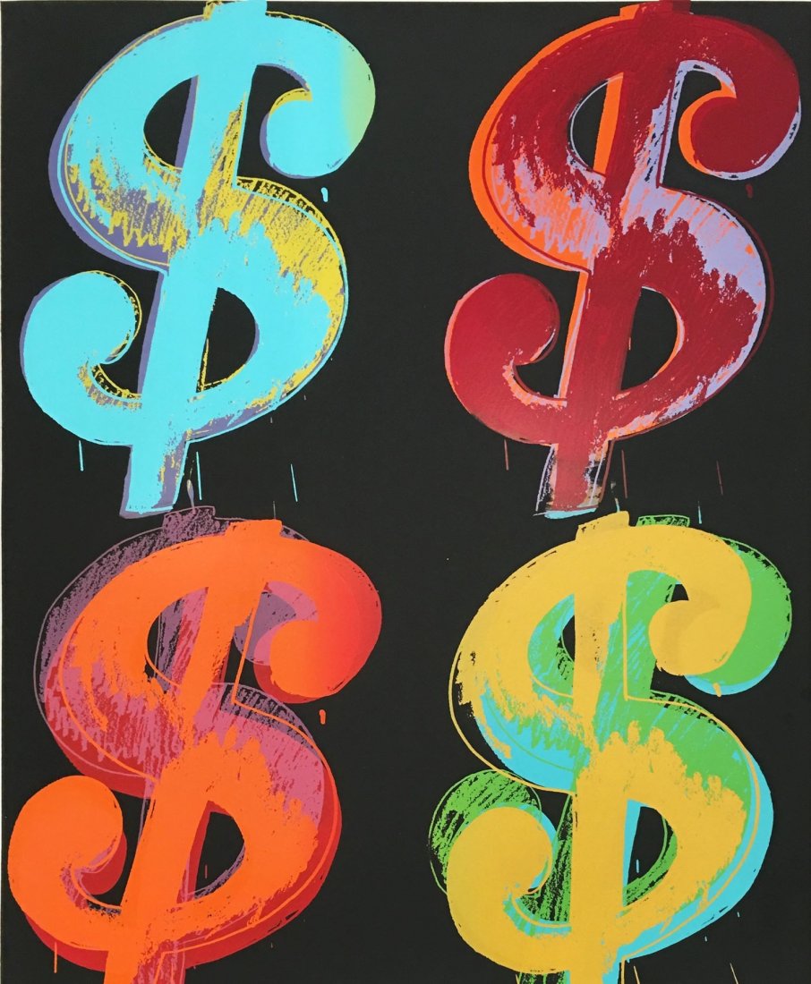 After Andy Warhol, Four Dollar Signs Print (Wove Paper) (1 of 1)