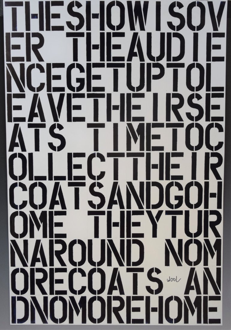 Christopher Wool - The Show Is Over (Signed Poster) (1 of 2)