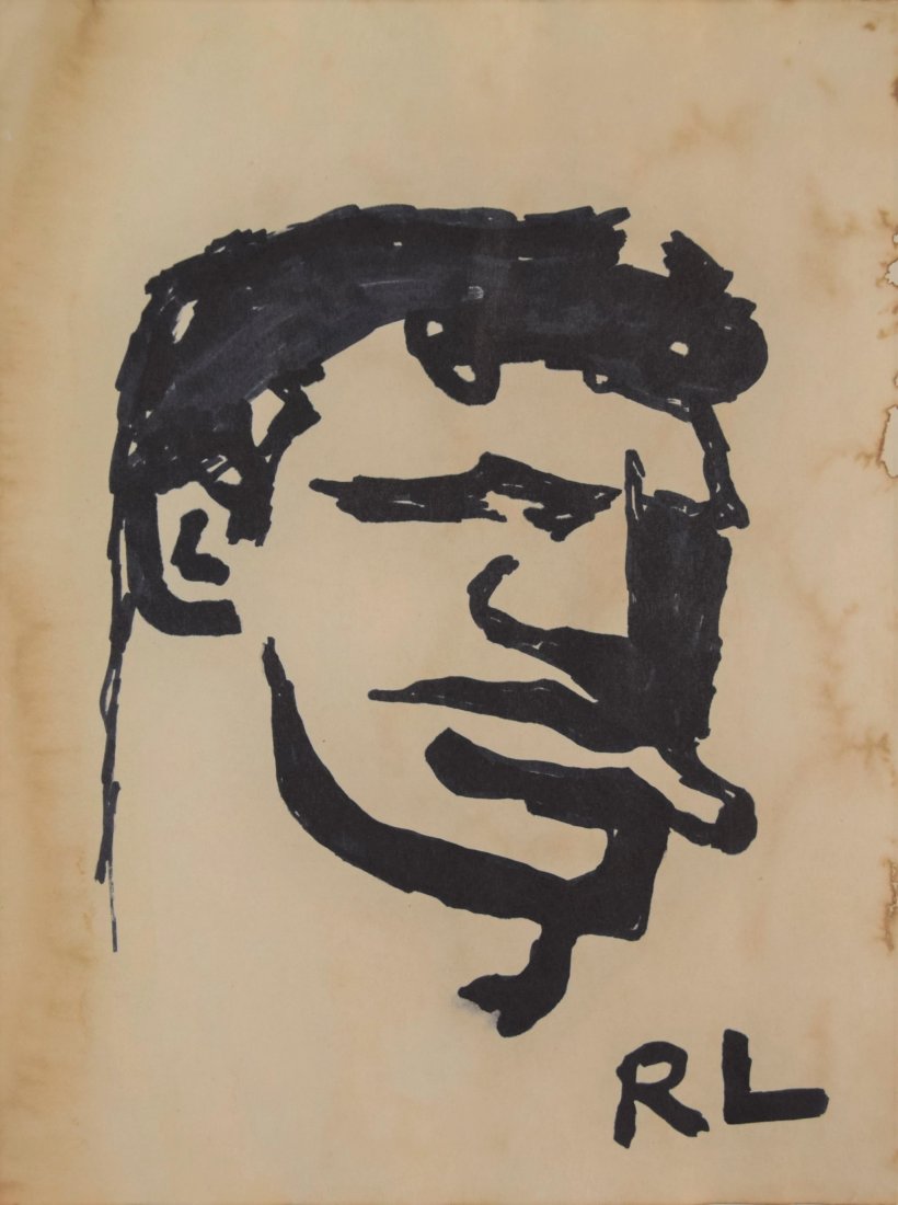 Unknown Artist - Marker Drawing of Face (1 of 1)