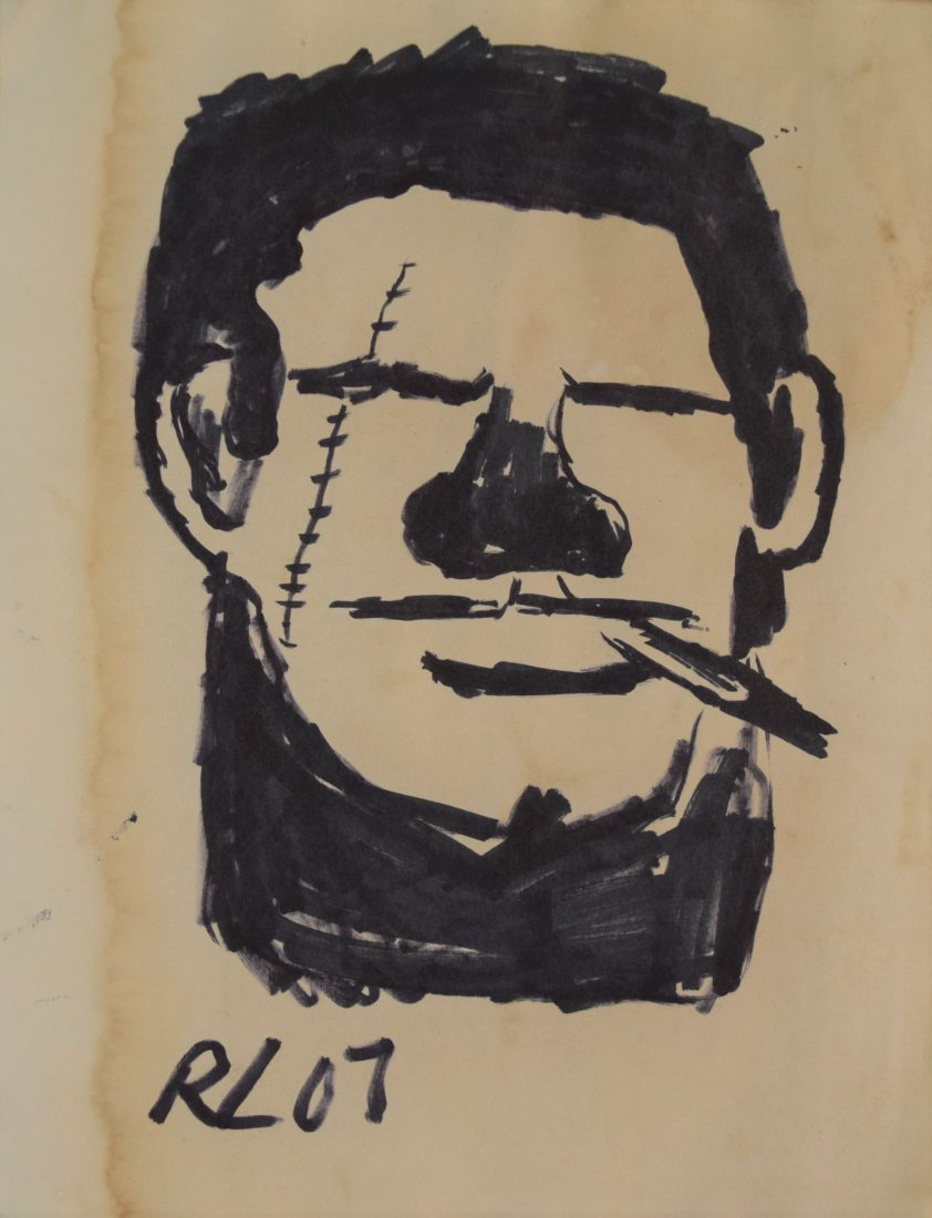 Unknown Artist - Marker Drawing of Face (1 of 1)