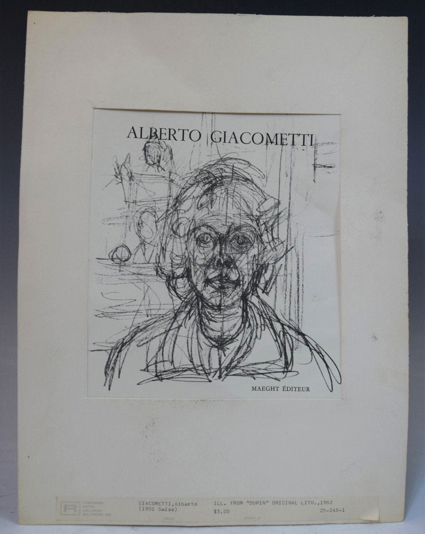 Alberto Giacometti - Lithograph (Roten Galleries Label) (1 of 8)