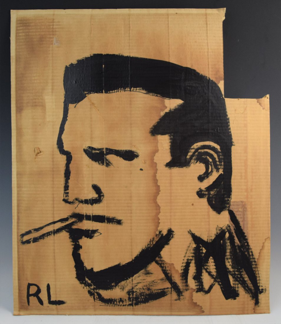 Unknown Artist - Face (Painted Cardboard) (1 of 4)