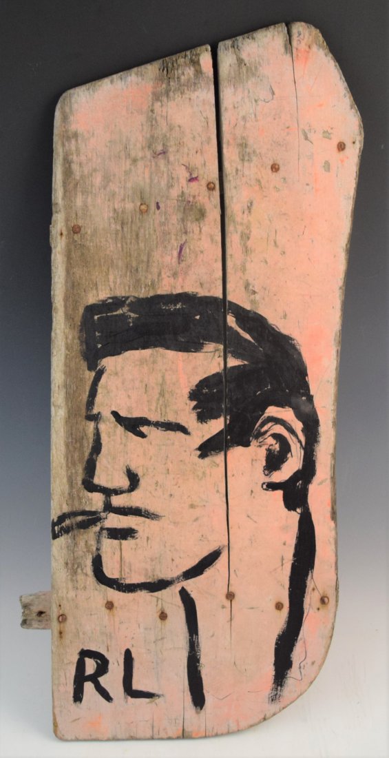 Unknown Artist - Face (Painted Wood Panel) (1 of 4)