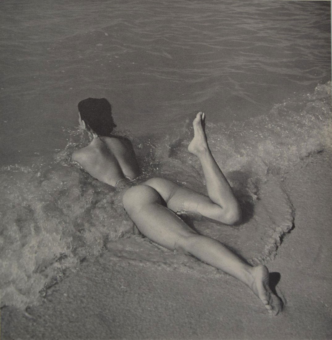 Andre de Dienes - Nude: ANDRE DE DIENES (1913-1985) Nude Photo-litho c.1964 Printed in Great Britain 8 1/2" x 8 1/4"