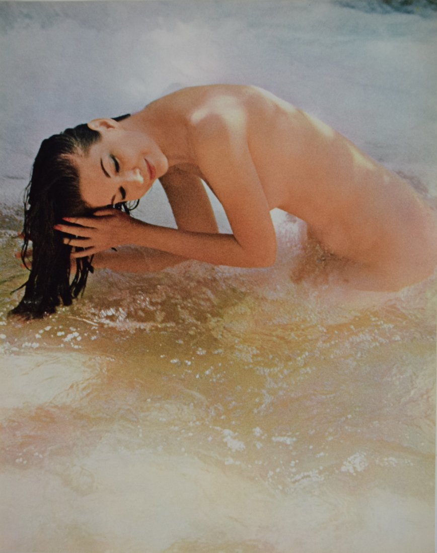 John Rawlings - Nude: JOHN RAWLINGS (1912-1970) Colored Nude Sheet-fed gravure, c. 1960's Printed in Switzerland 9" x 11 1/2"