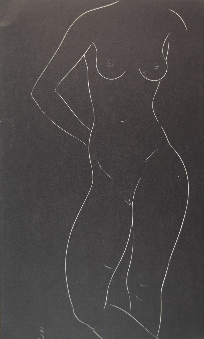 Eric Gill - Nude (Engraving): ERIC GILL (1882-1940) Nude Engraving on paper, 1938 8 3/4" x 5 1/2" Printed in London Signed in the plate