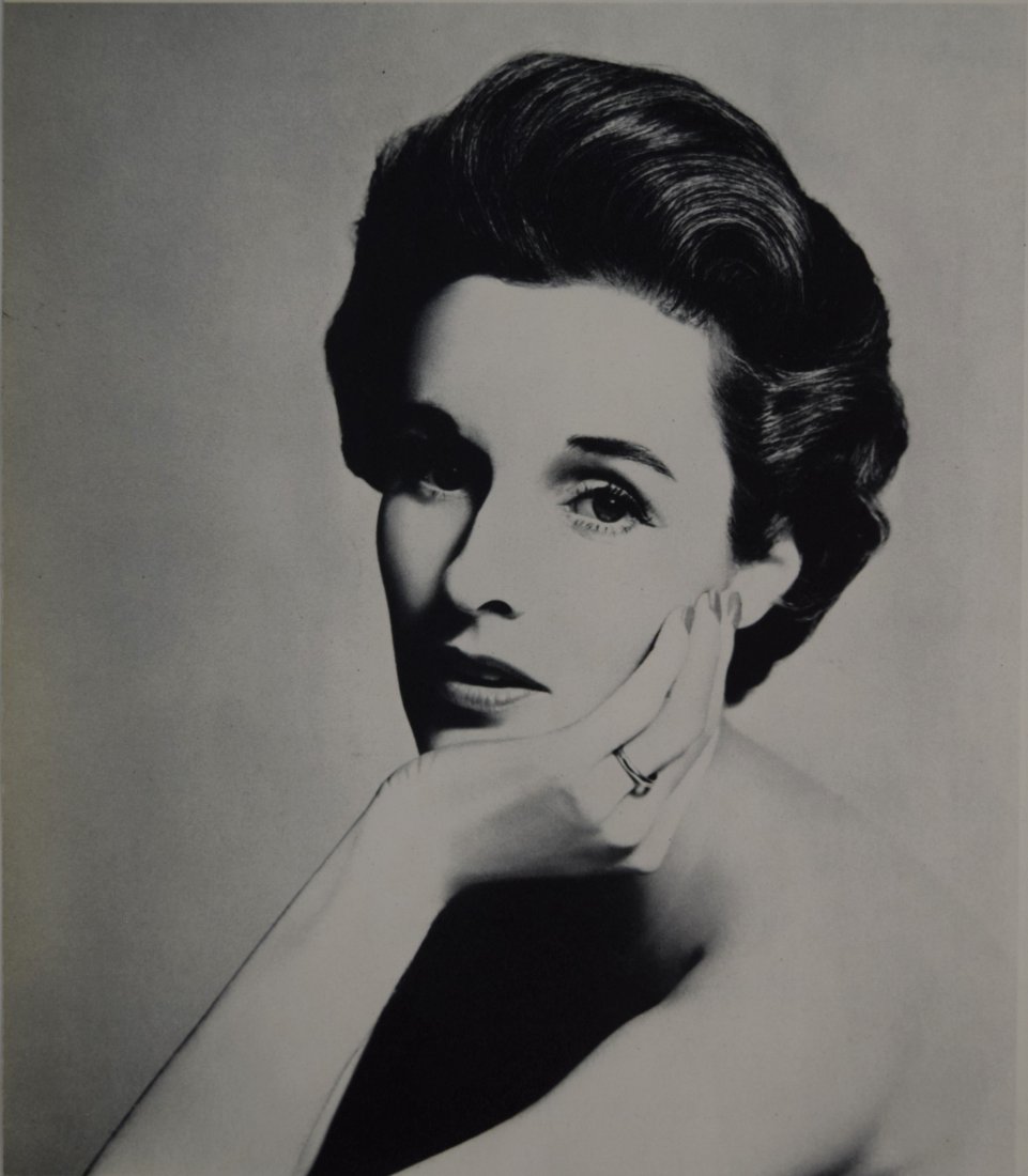 Richard Avedon - Mrs. William Paley, 1957: RICHARD AVEDON (1923-2004) Mrs. William Paley, 1957 Sheet-fed gravure, c. 1960's Printed in Switzerland 7 1/2" x 6 1/2"