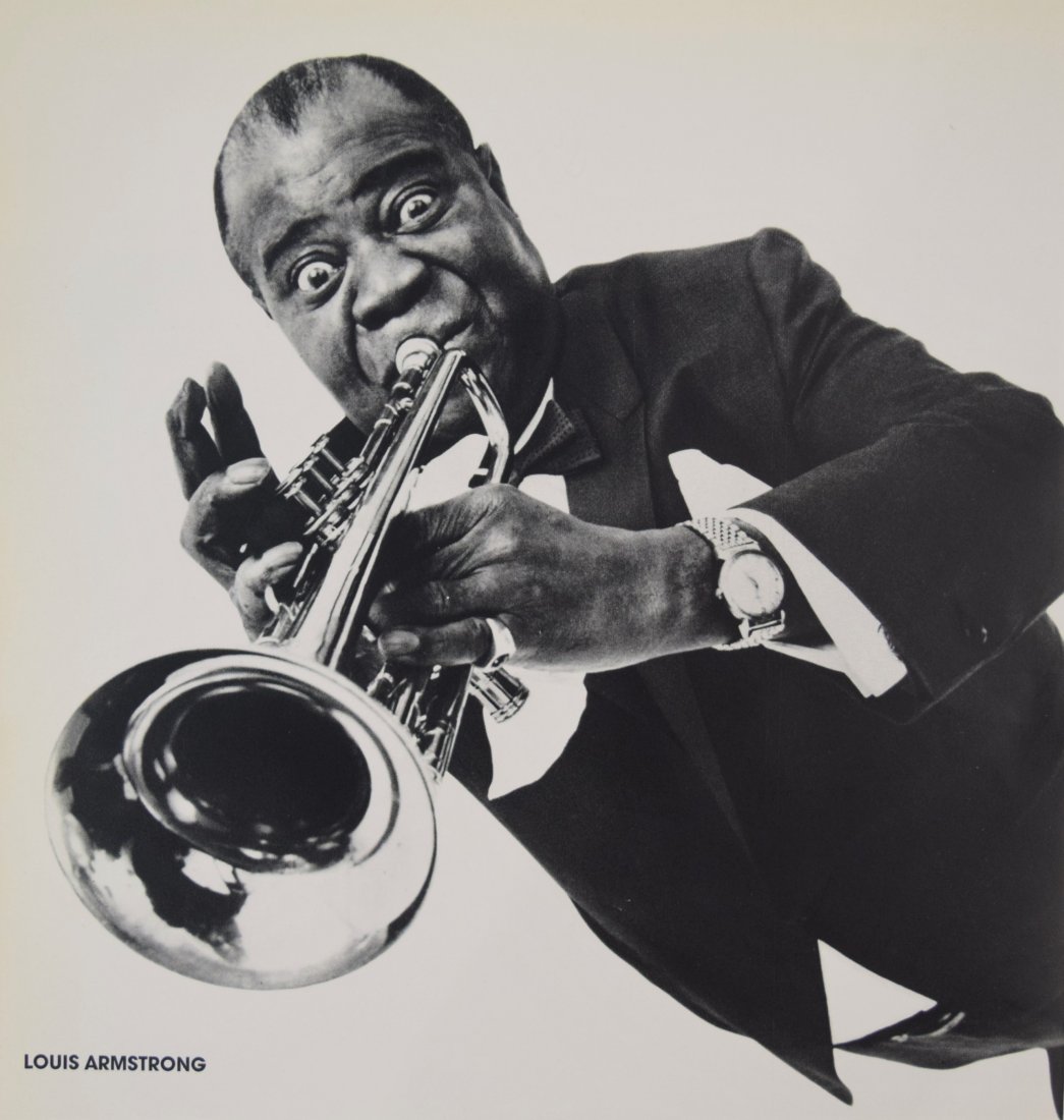 Philippe Halsman - Louis Armstrong: PHILIPPE HALSMAN (1906-1979) Louis Armstrong Sheet-fed gravure, 1970s Printed in Italy 11" x 9 1/2"