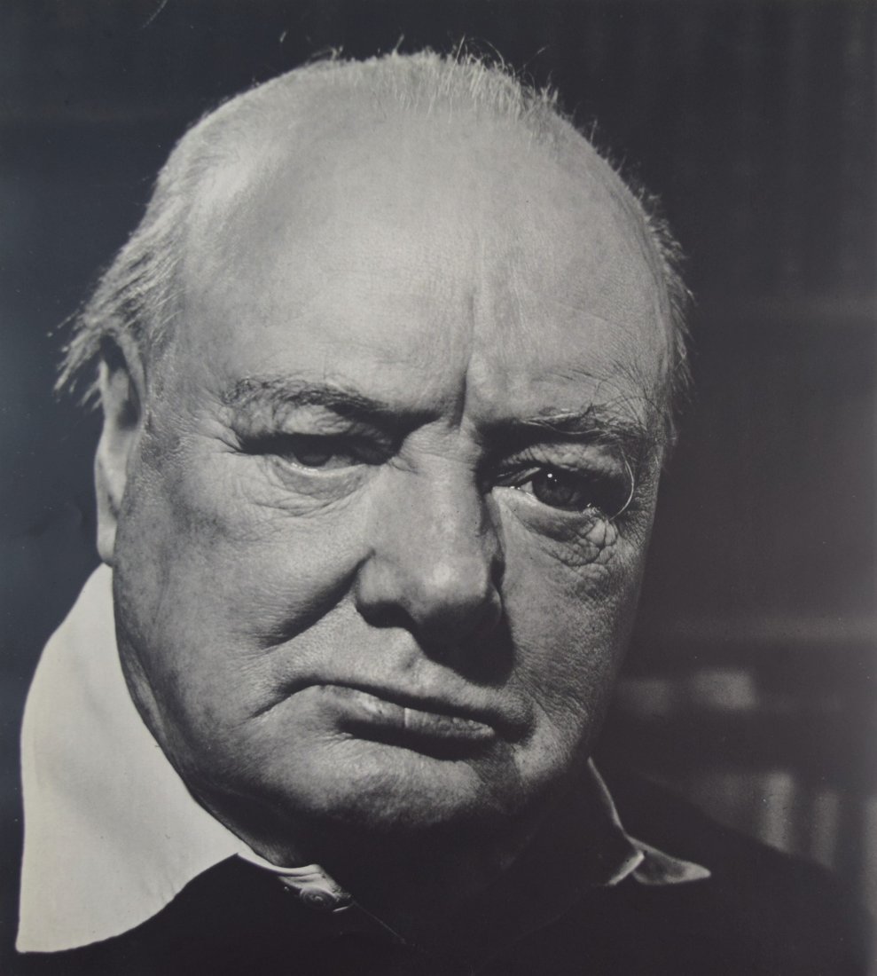 Philippe Halsman - Winston Churchill: PHILIPPE HALSMAN (1906-1979) Winston Churchill Sheet-fed gravure, c. 1970s Printed in Italy 11" x 10"