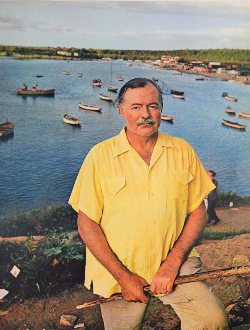 Alfred Eisenstaedt - Ernest Hemingway: ALFRED EISENSTAEDT (1898-1995) Ernest Hemingway Sheet-fed Gravure, c. 1966 Printed in Switzerland 12 1/2" x 9 1/2"