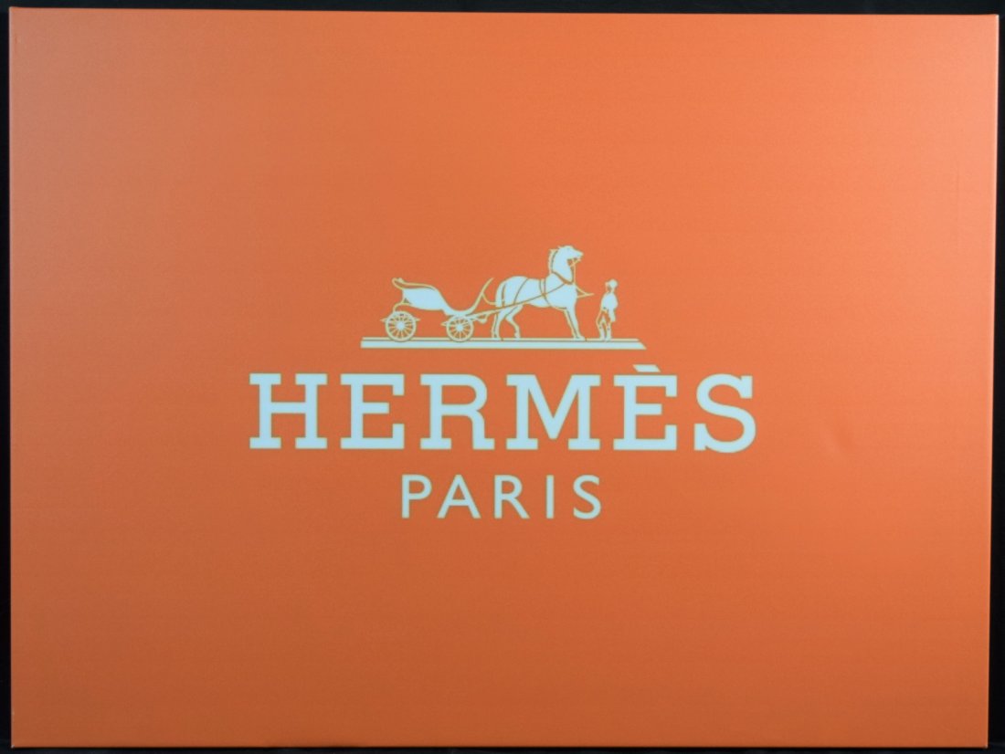 Hermes Advertisement Print on Canvas (Orange) (1 of 1)