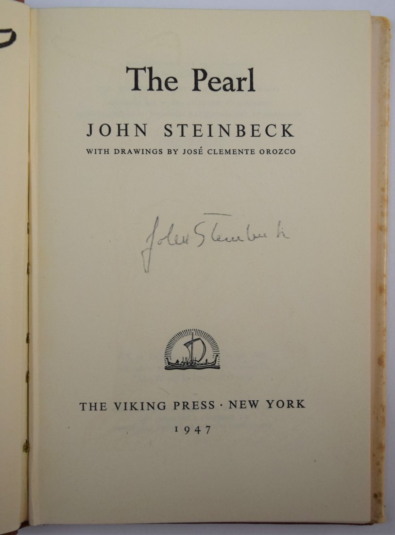 John Steinbeck - The Pearl (Signed Book) (1 of 4)