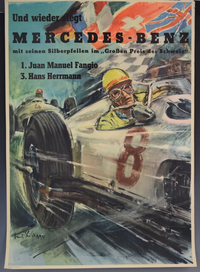 Hans Liska - Mercedes Benz Racing Poster (1950s) (1 of 4)