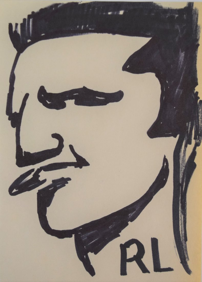 Unknown Artist - Marker Drawing of Face (1 of 2)