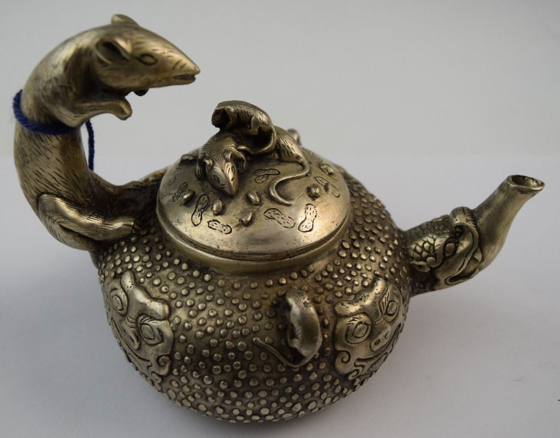 Chinese Rat Motif Teapot (W/Collection Label) (1 of 7)