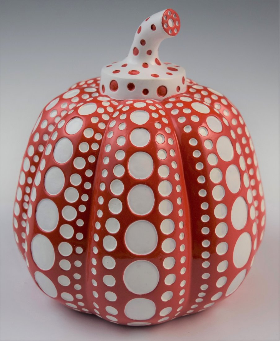 Yayoi Kusama - Large Resin Pumpkin Sculpture (Red) (1 of 6)