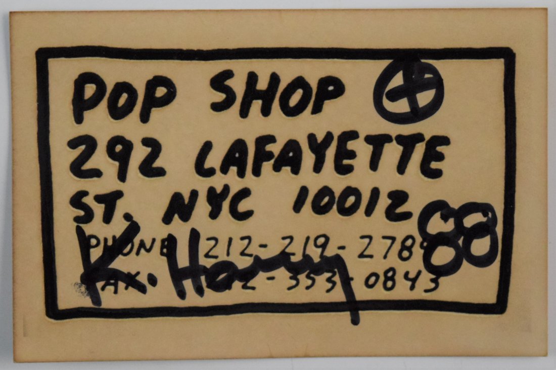 Keith Haring - Pop Shop Business Card (Signed) (1 of 1)