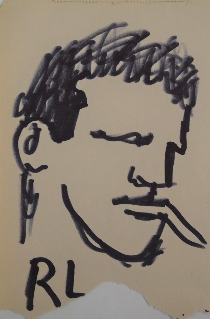 Unknown Artist - Marker Drawing of Face (1 of 1)