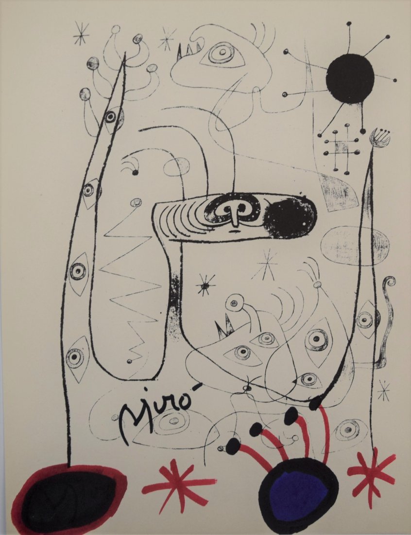 Joan Miro Marker on Lithograph (1 of 2)