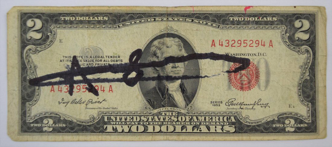 Andy Warhol - Two Dollar Bill (Signed) (1 of 2)