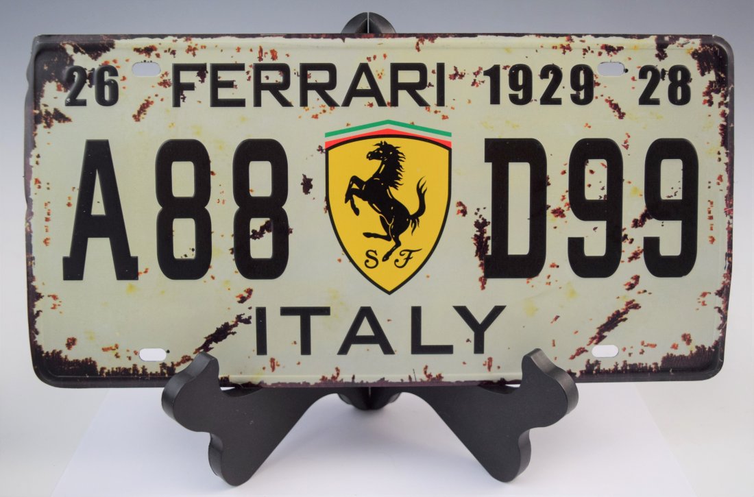 Ferrari Licence Plate (Italy): FERRARI (ITALIAN) License plate, Ferrari 6" x 12"