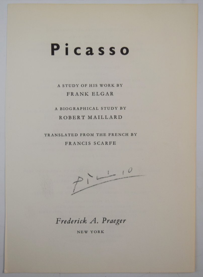 Pablo Picasso - Front Cover Book Page (Signed) (1 of 1)