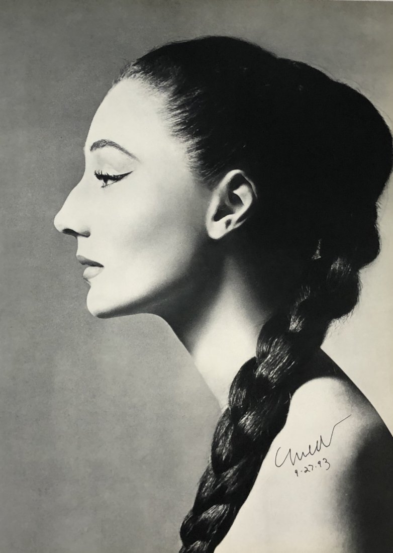 Richard Avedon - Jacqueline de Ribes (Pen Signed): RICHARD AVEDON (1923-2004) Jacqueline de Ribes Sheet-fed gravure, c. 1960's Printed in Switzerland 14" x 10"