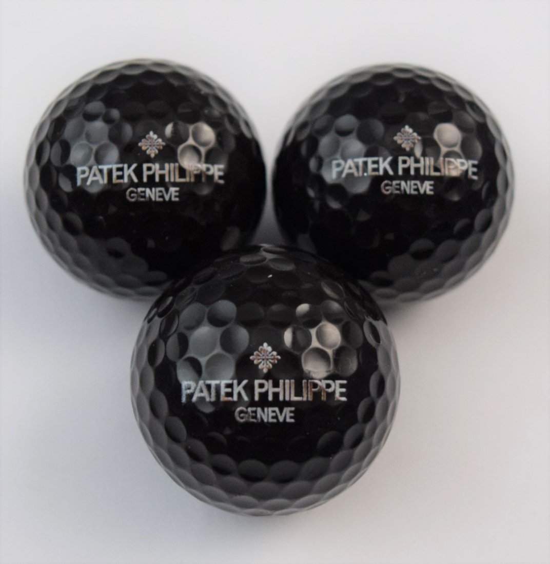 Patek Philippe Swiss Promotion Golf Balls: PATEK PHILIPPE (SWISS) Lot of 3 promotion golf balls for Patek Philippe products