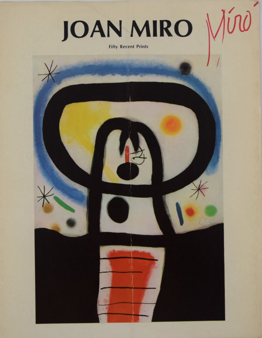 Joan Miro "Fifty Recent Prints" Signed Book Cover (1 of 3)