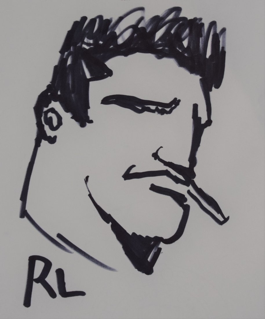 Unknown Artist - Marker Drawing of Face (1 of 1)