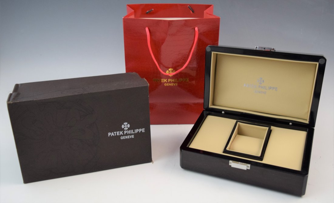 Wood Watch Storage Box marked Patek Philippe (1 of 7)