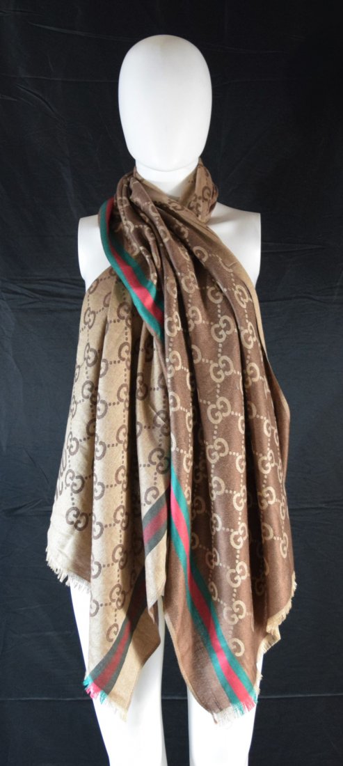 Gucci Italian Designer Wool Scarf (1 of 2)