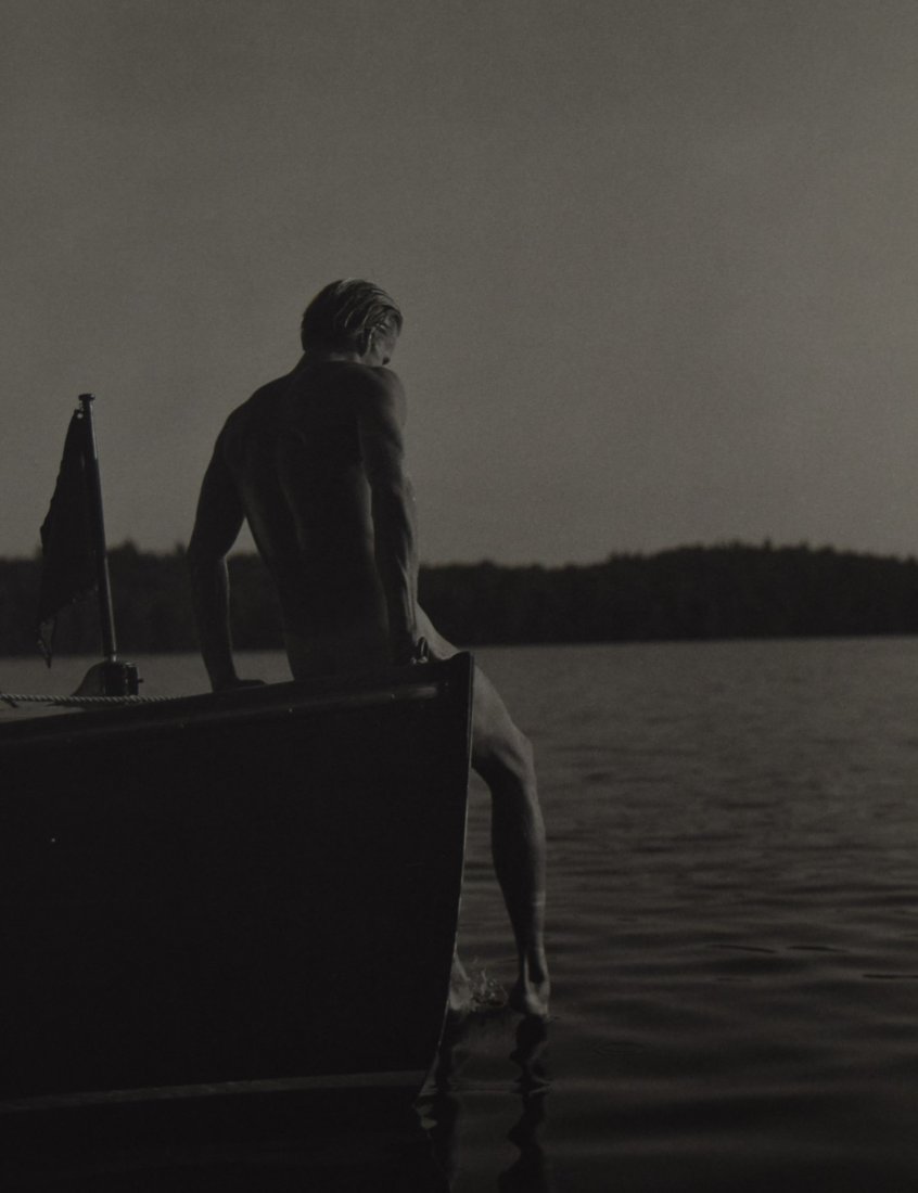 Bruce Weber - Tyke on the Work Boat, Lower St. Regis: BRUCE WEBER (b. 1946) Tyke on the Work Boat, Lower St. Regis Lake, 1988 Sheet-fed gravure c. 1990 Printed in United States of America 9 3/8" x 7 1/4"