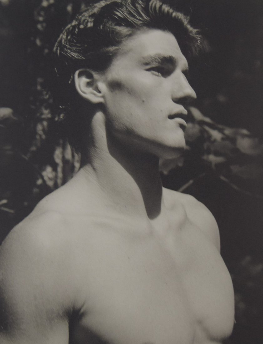 Bruce Weber - Rob at the Campground, Bear Pond, 1990: BRUCE WEBER (b. 1946) Rob at the Campground, Bear Pond, 1990 Sheet-fed gravure c. 1990 Printed in United States of America 9 3/8" x 7 1/4"