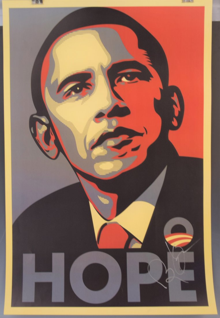 Barrack Obama Signed Poster (1 of 1)