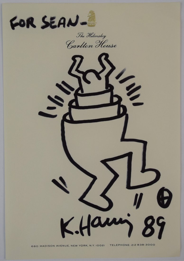 Keith Haring - Untitled (Inscribed Marker Sketch) (1 of 1)