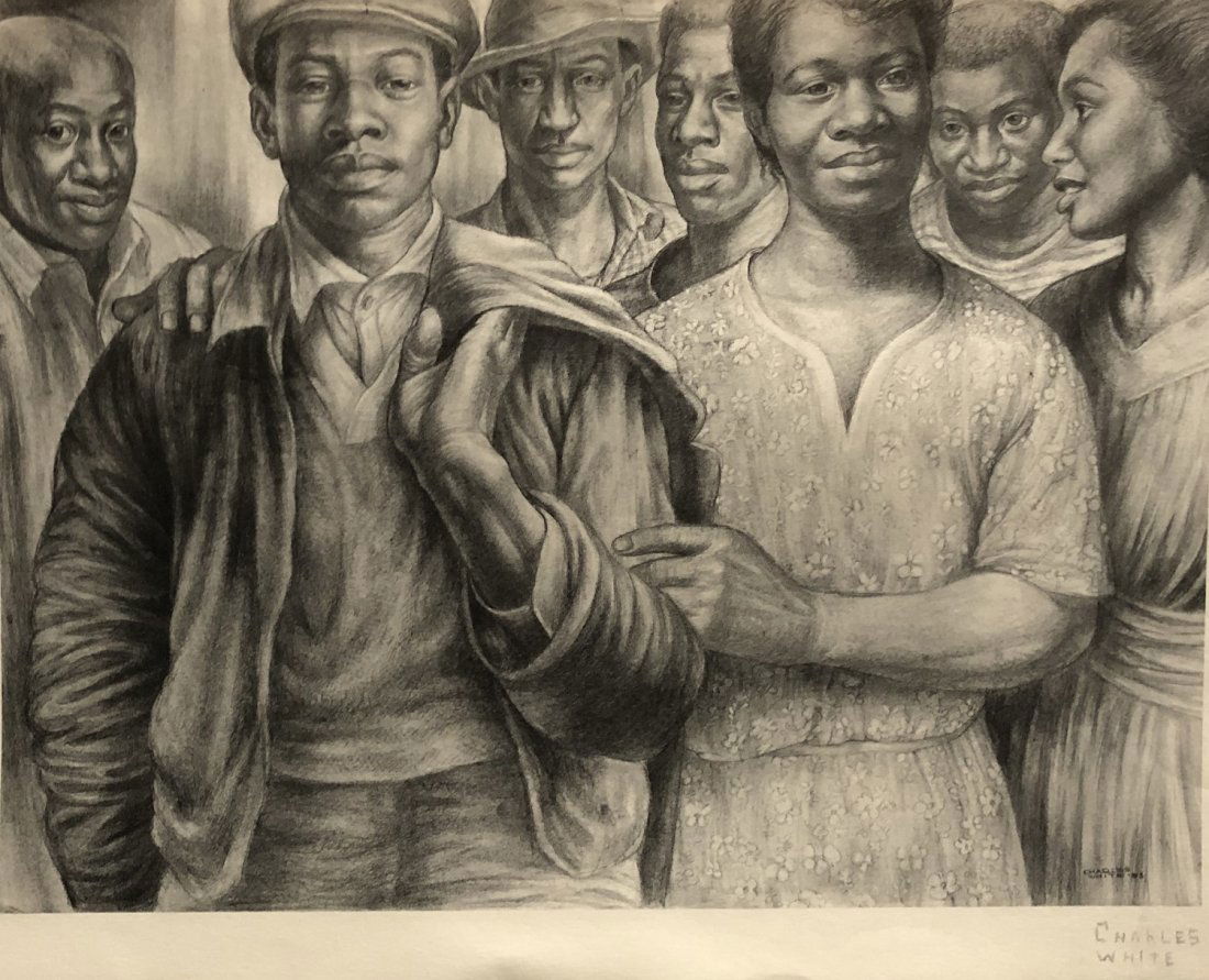 Charles White - Lets Walk Together (Hand Signed) (1 of 2)