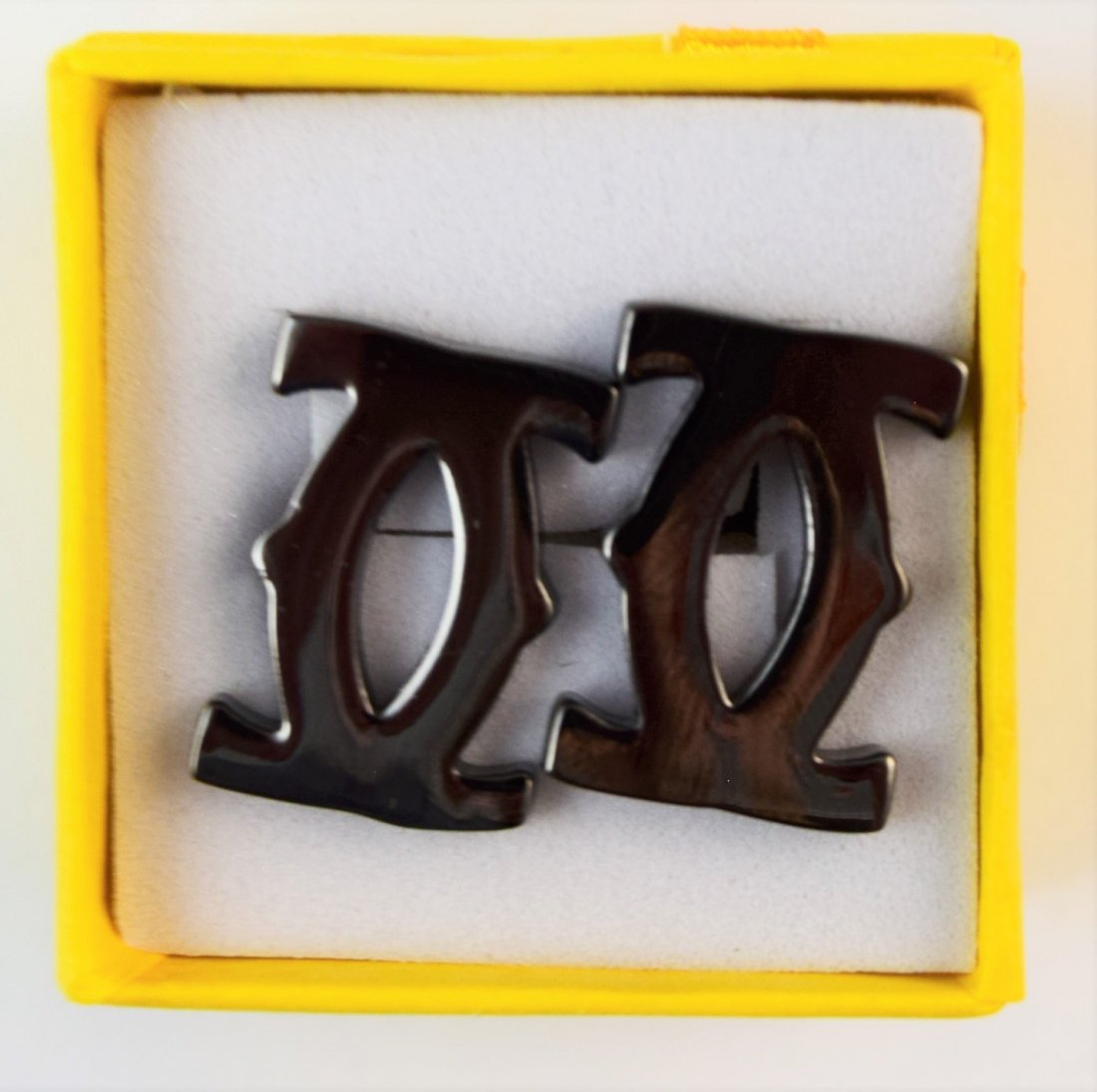 Cartier Cufflinks: CARTIER (FRENCH) Double "C" cufflinks, Cartier