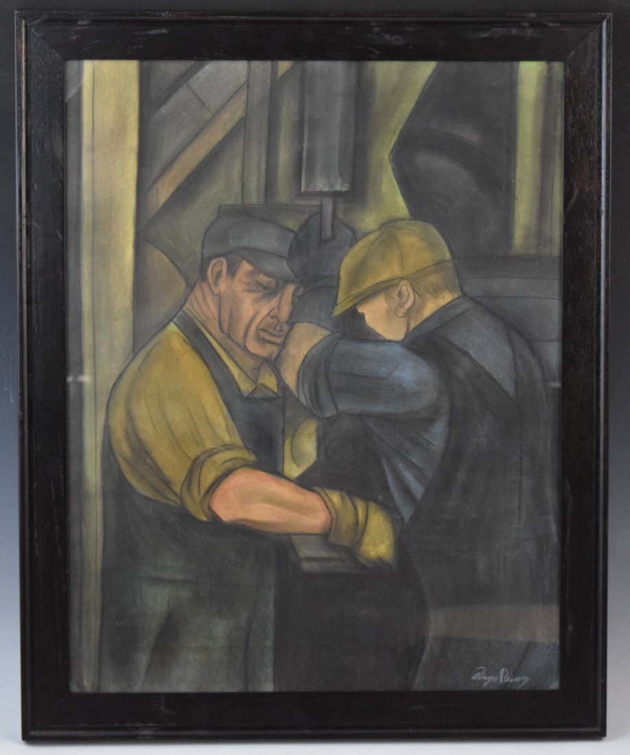 Diego Rivera - Pastel (w/Shell Oil Company Provenance) (1 of 9)