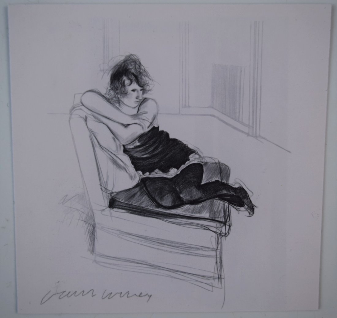 David Hockney - Seated Woman (Pencil Signed) (1 of 2)