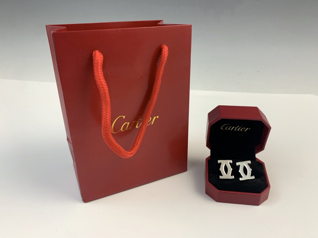 Cartier Cufflinks with box and bag (1 of 5)