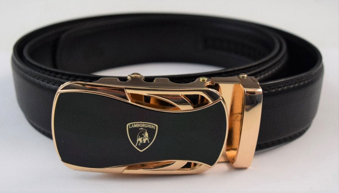 Lamborghini Leather Mens Belt and Buckle (1 of 3)