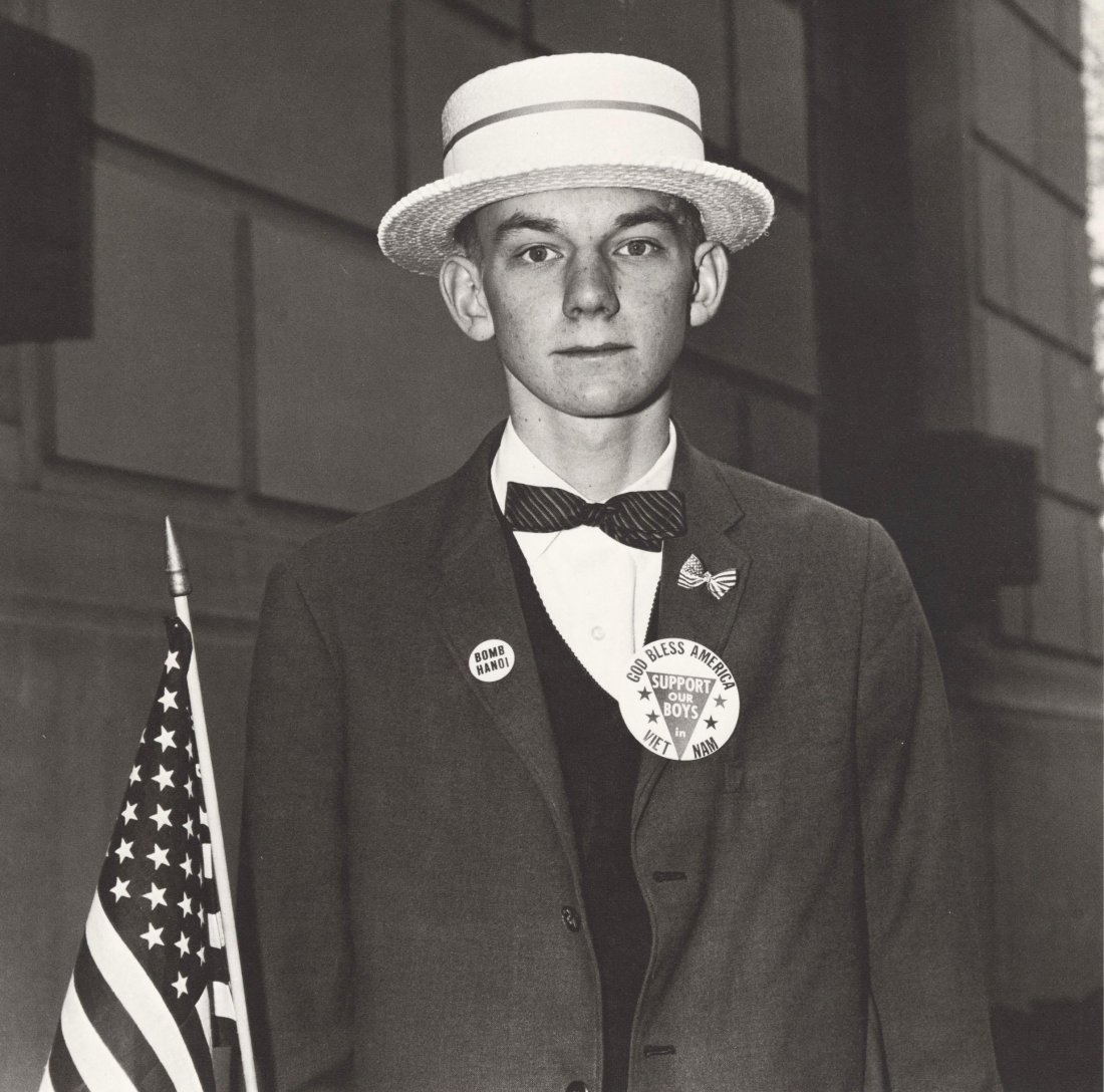 Diane Arbus -  Boy with a Straw Hat Waiting to March in (1 of 1)