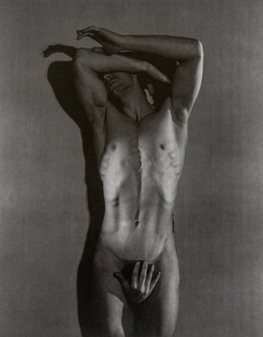 George Platt Lynes - Male Nude, James Ogle: GEORGE PLATT LYNES (1907-1955) Male Nude, James Ogle's Hand, 1937 Photo-litho 9" x 11 1/2"