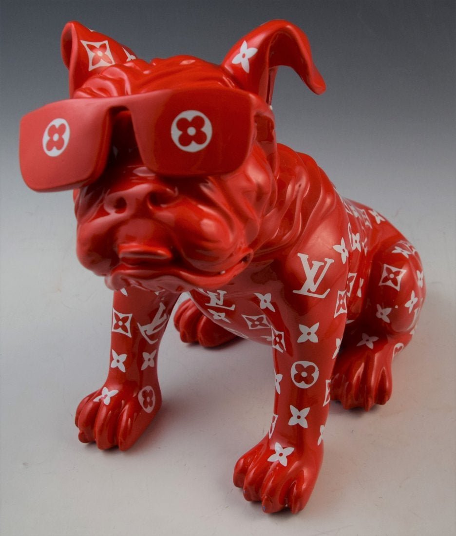 Resin LV Bull Dog Sculpture (1 of 6)