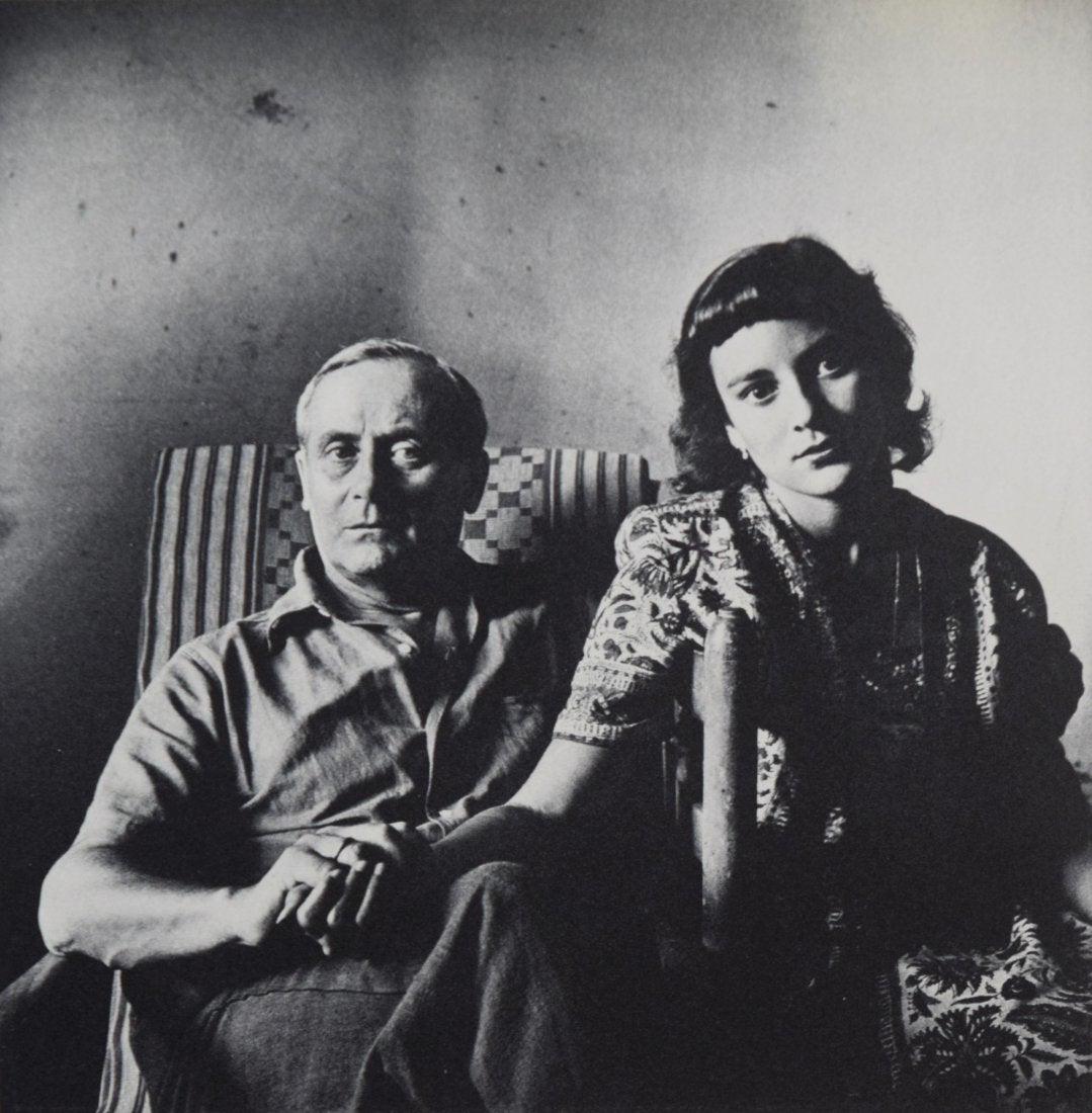 Irving Penn - Joan Miro and His Daughter, 1948: IRVING PENN (1917-2009) Joan Miro and His Daughter, 1948 Sheet-fed gravure, 1960 5" x 5"