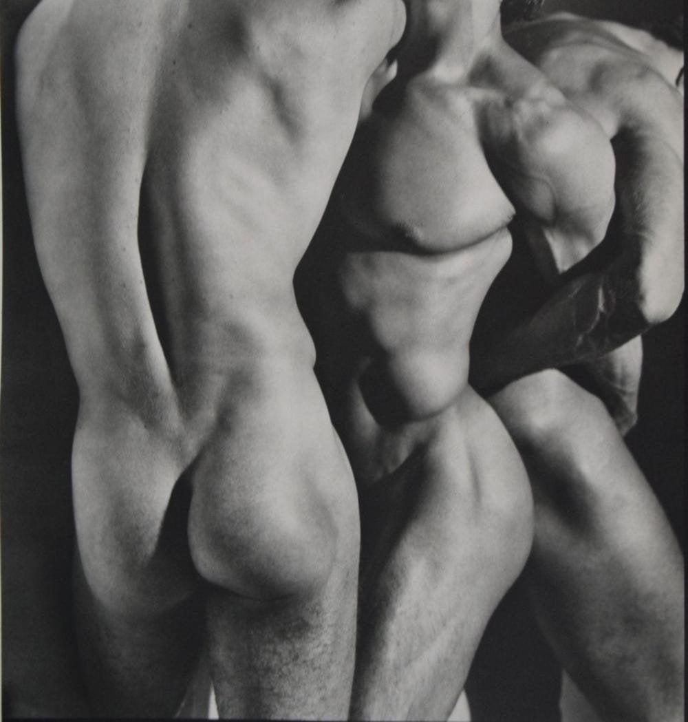 Herb Ritts - Three Male Torsos , LA , 1986: HERB RITTS (1952-2002) Herb Ritts - Three Male Torsos , LA , 1986 Sheet fed gravure C. 1986 Japan 14" x 11"