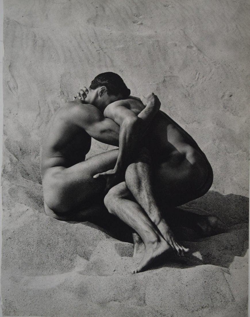 Herb Ritts - Brian and Tony in Sand (1 of 1)