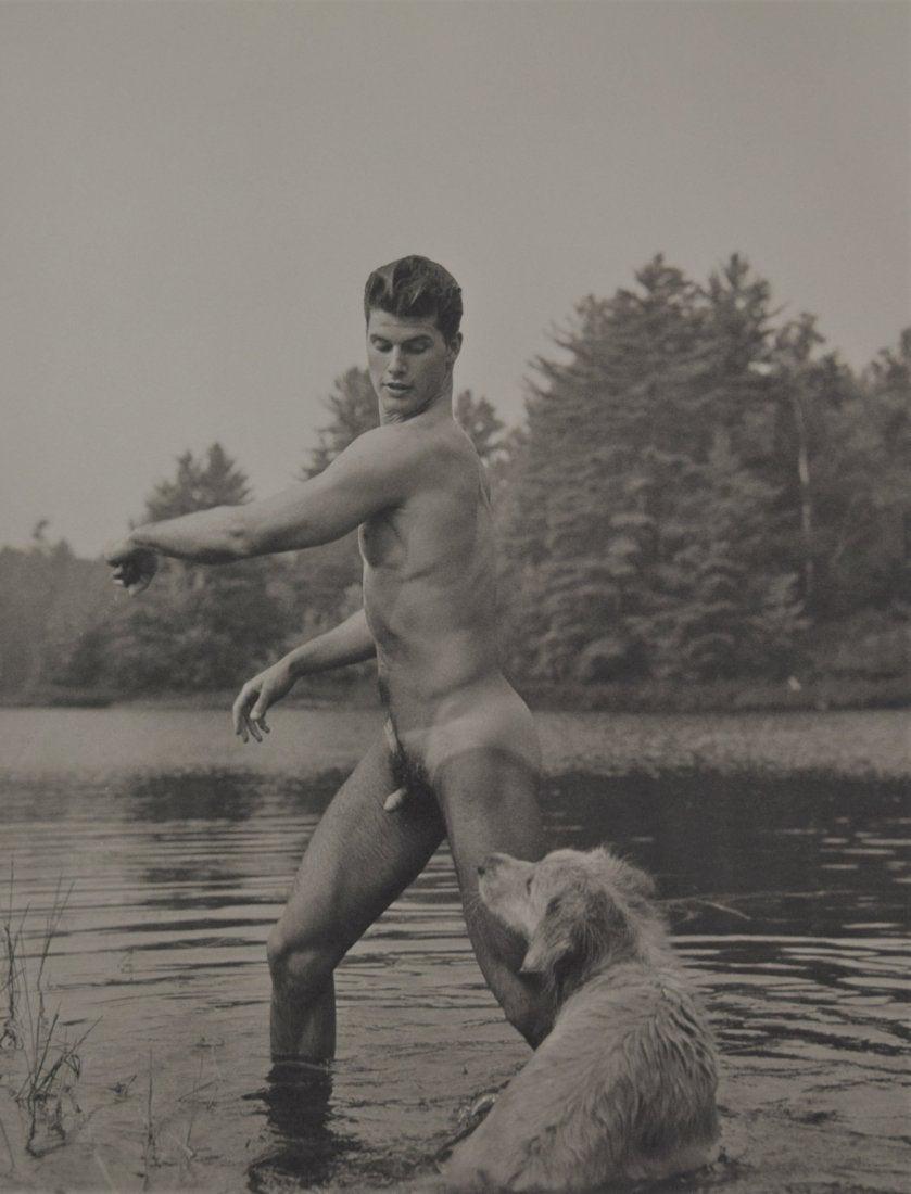 Bruce Weber - Rob and Little Bear, Bear Pond, 1989: BRUCE WEBER (b. 1946) Rob and Little Bear, Bear Pond, Adirondack Park, 1989 Sheet-fed gravure c. 1990 Printed in United States of America 9 3/8" x 7 1/4"