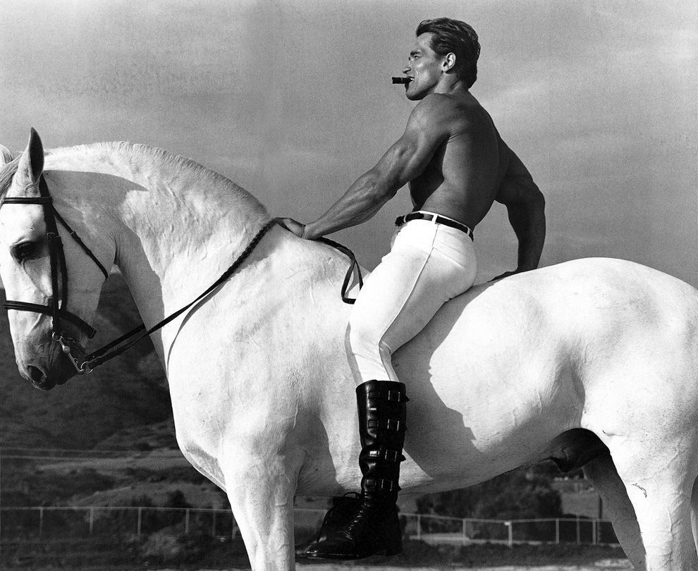 Annie Leibovitz - Arnold Schwarzenegger, Malibu, 1988 (1 of 1)